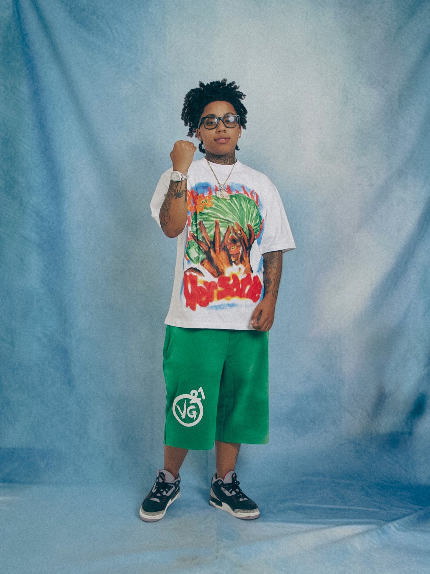 Green Cutoff Sweats