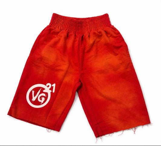 Red Cutoff Sweats